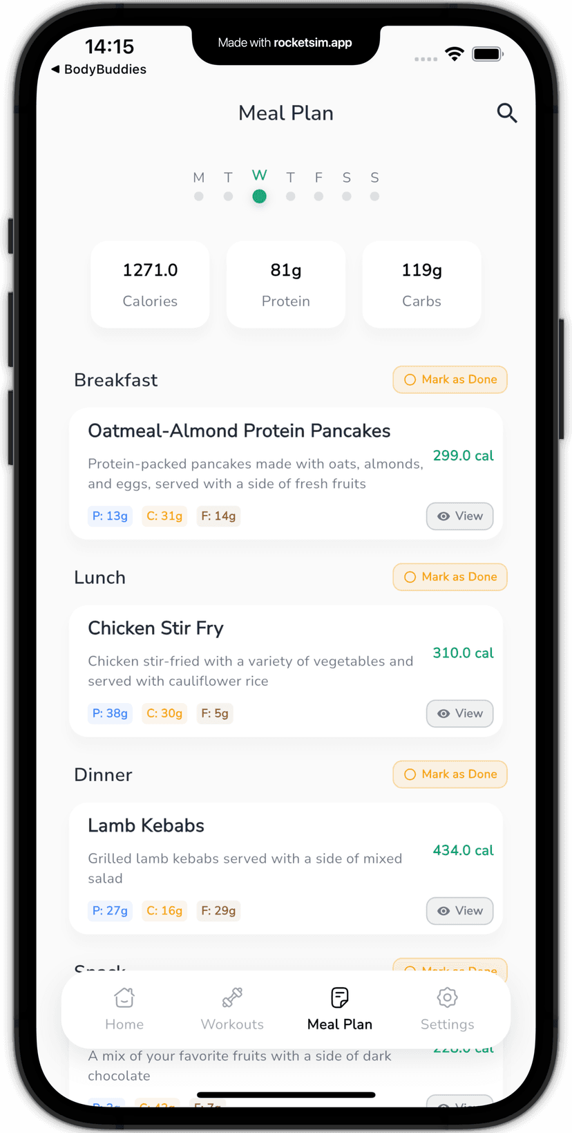FlipFitness meal plan